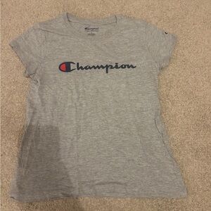 Champion Heather Gray Logo Tee